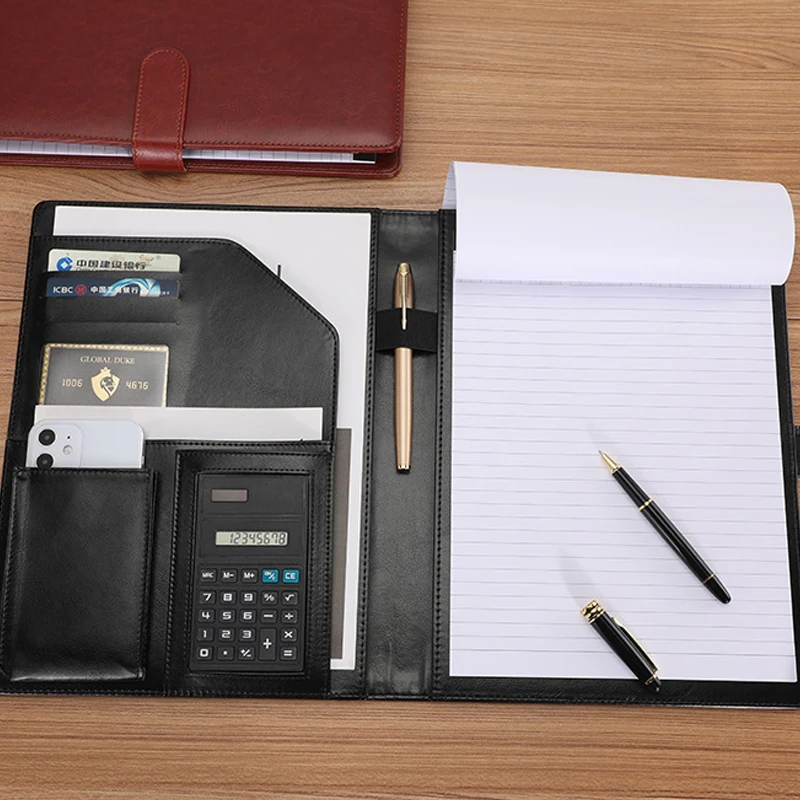 Leather Work Folder - A4 Executive Portfolio-Ordner aus Leder für