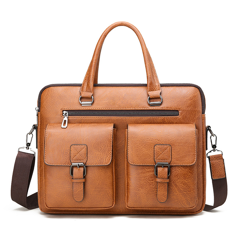 Leatherwork Letters - Luxus Marke Mann Business Aktentasche Tasche