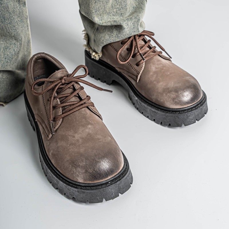 Leather Work Outfit - Einfache Herrenschuhe, formell und lässig, Leder-Obermaterial,