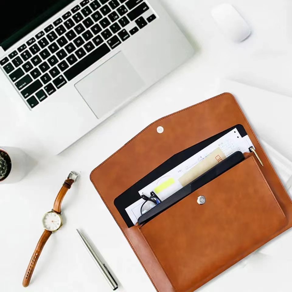Leather Work Folder - A4 Leder Datei Ordner große Kapazität