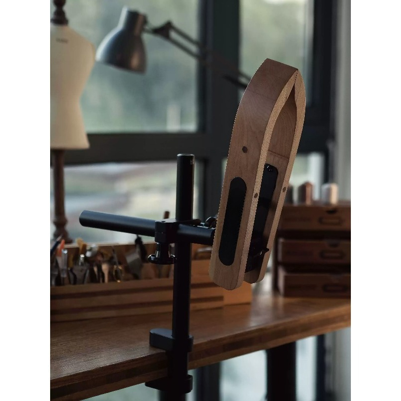 Leatherwork Clamp - Holz-Leder-Nähklemmenständer DIY Handgefertigter Lederhandwerks-Halter für Leder-Näh-
