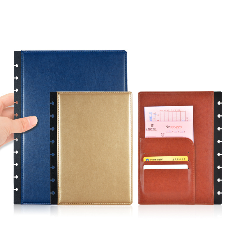 Leather Work Diary - Loseblatt-Notizbuch mit Ledereinband und Pilzlochbindung, Notizbuch-Einband,