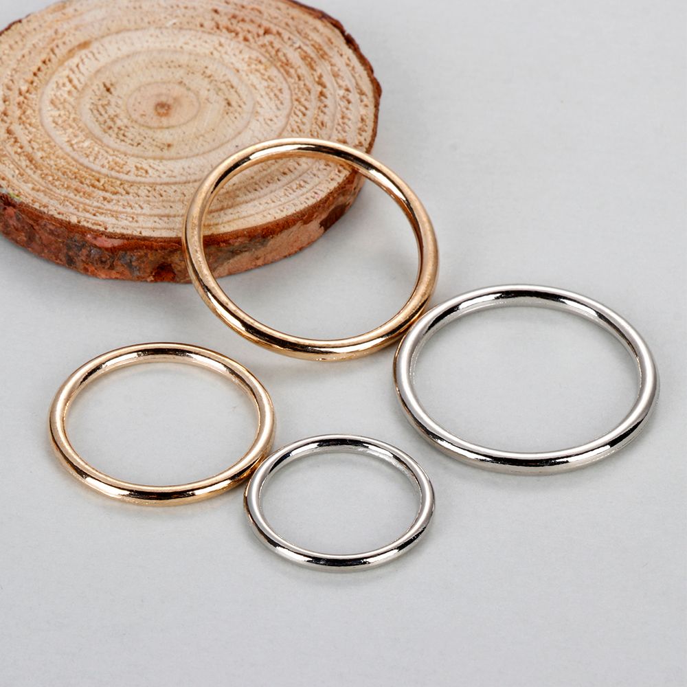 Belt Buckle Blank - 10 Stück Metall O Ring Silber