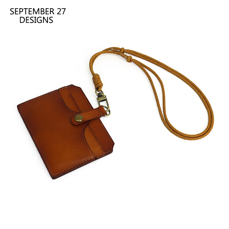 For Leather Work - ID-Abzeichen für Büroarbeit echte Leder Luxus