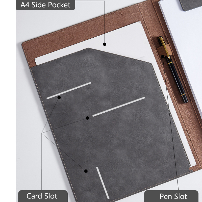 Schwarze A4 Konferenz-Ledermap – Leather Work Folder Bewertung und Preis