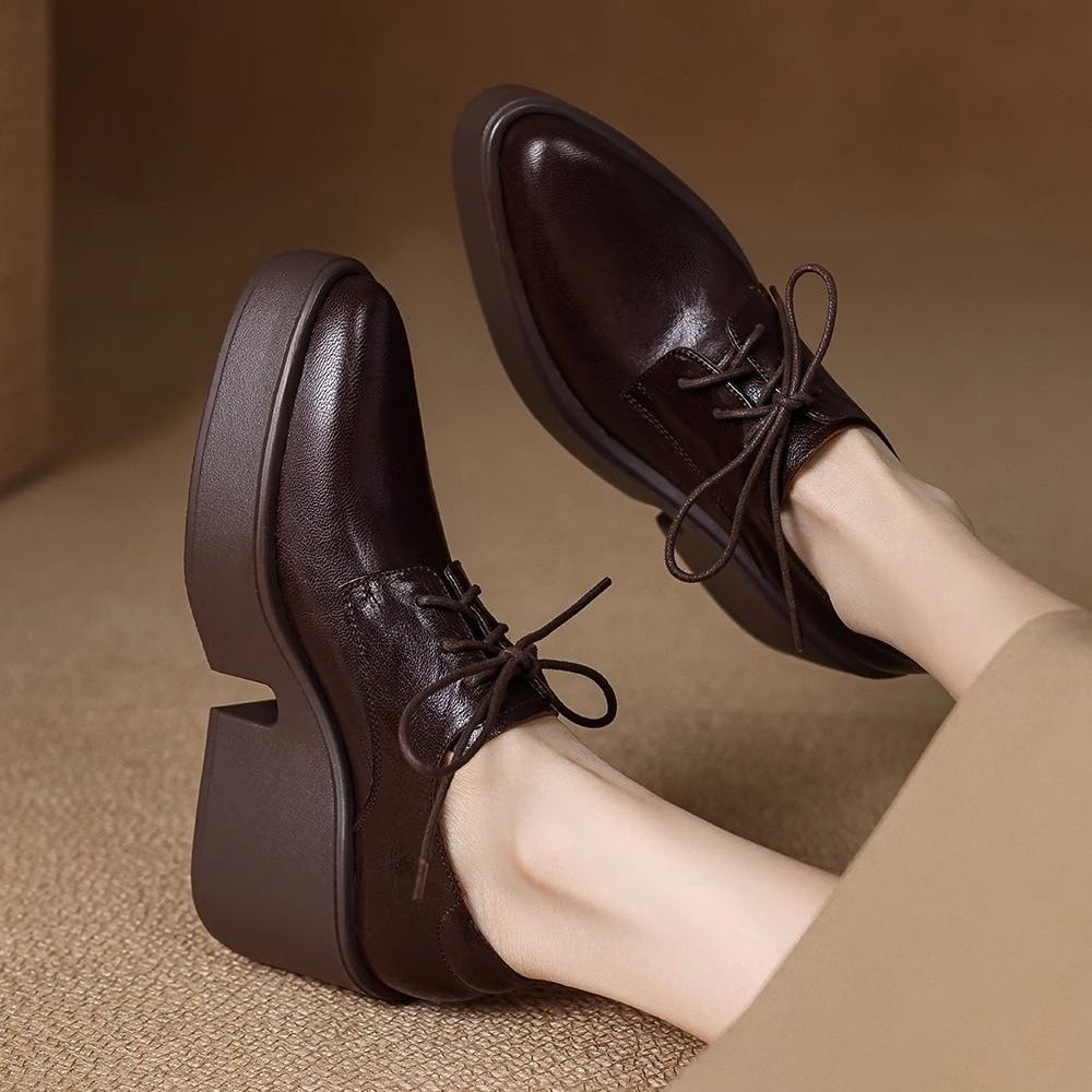 Damen-Plateau-Loafer aus weich – Leatherwork In French Bewertung und Preis