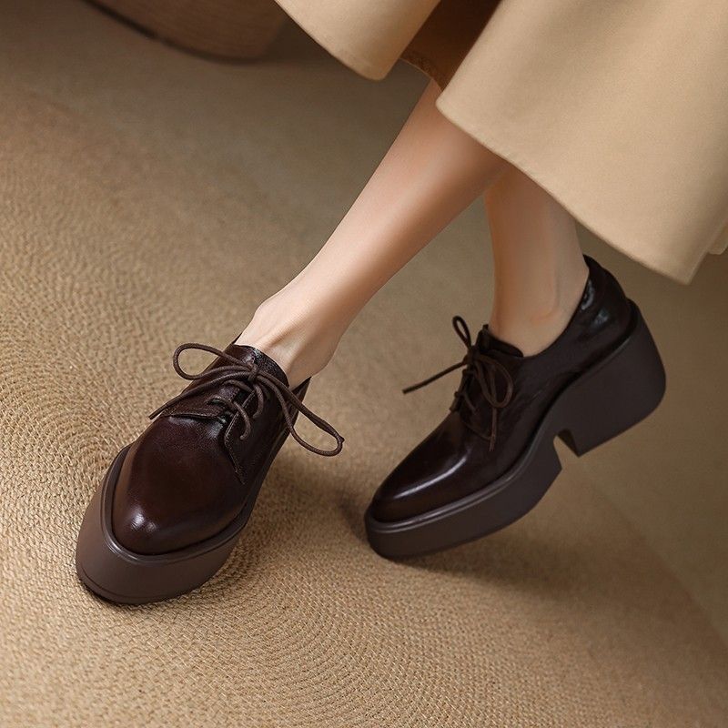 Damen-Plateau-Loafer aus weich – Leatherwork In French Bewertung und Preis