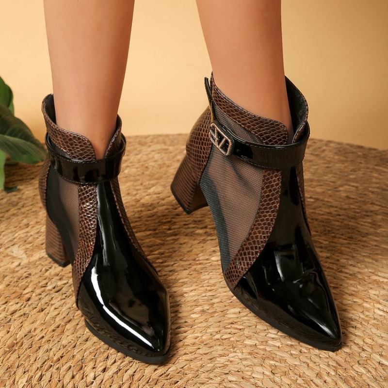 Damen-Stiefeletten mit Mesh-Ei – Leather Work Outfit Bewertung und Preis