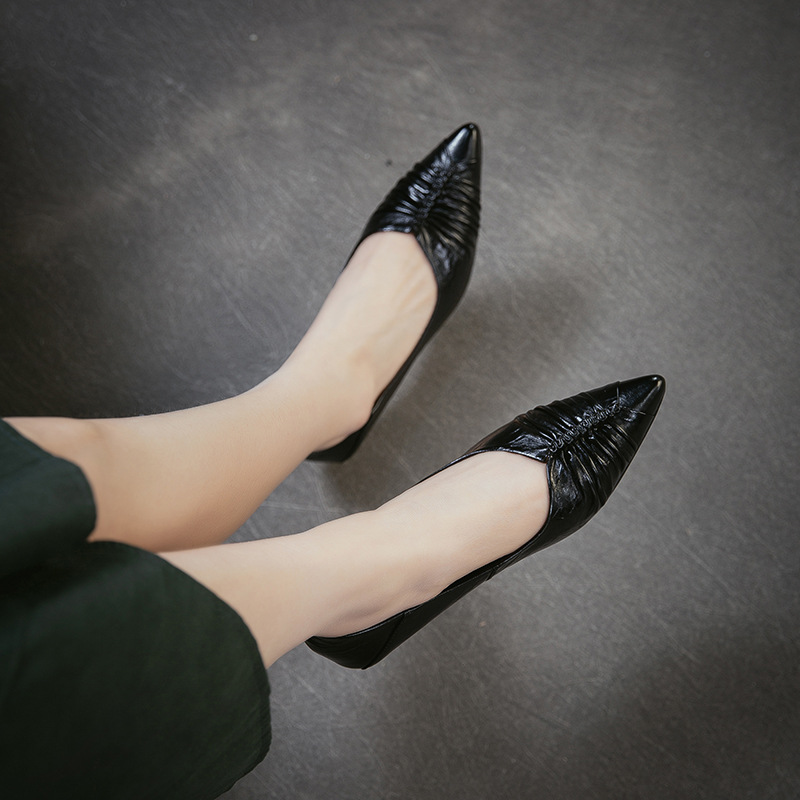 Echte Leder-Büroschuhe, Damenp – Leather Work Outfit Bewertung und Preis